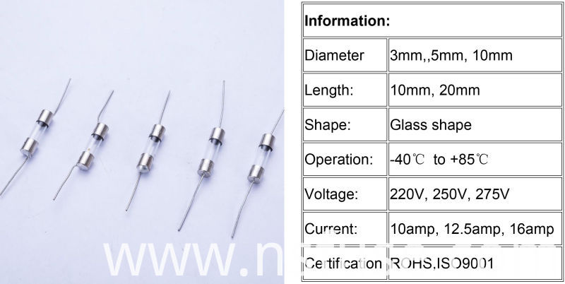 2016 High Quality and Cheap Price 3X10mm Glass Fuse